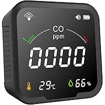 ​CO検出器 4in1 温湿度計 スマホ遠隔 Type-C充電 キャンプ Amazon.co.jp: 4IN1 一酸化炭素チェッカー 0-1000PPM測定範囲